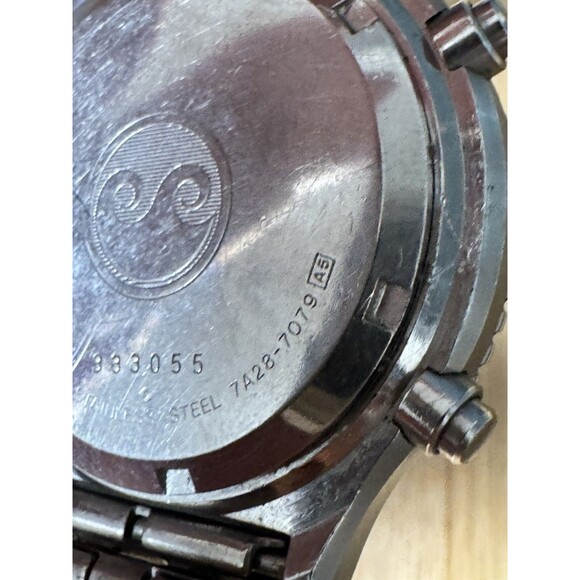 Vintage Men’s Seiko Sports 100 Chronograph Watch 1980's 7A28-7040 Working - Picture 7 of 7